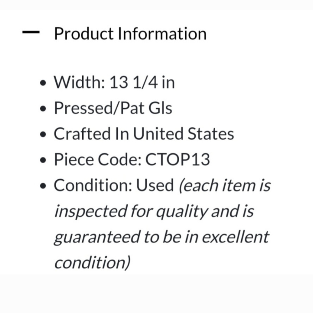 Vntg "Constellation Grape Clear" 13" Platter by Indiana Glass - Picture 3 of 9